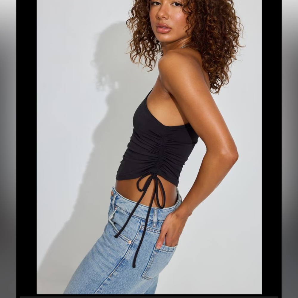 Garage Ruched One Shoulder Top - Picture 3 of 6